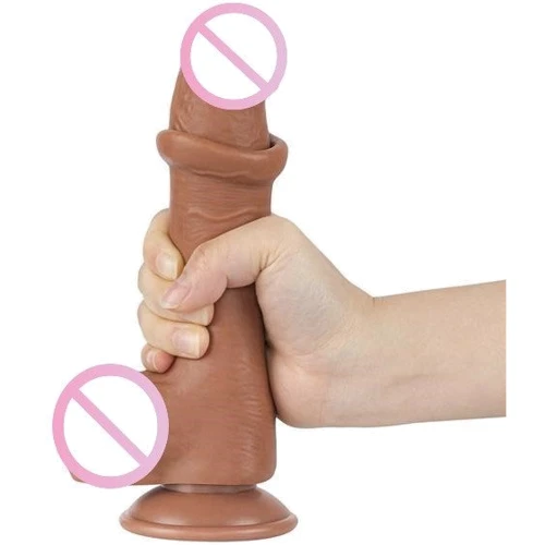 Фаллоимитатор LoveToy Sliding-Skin Dual Layer Dong 8" Brown