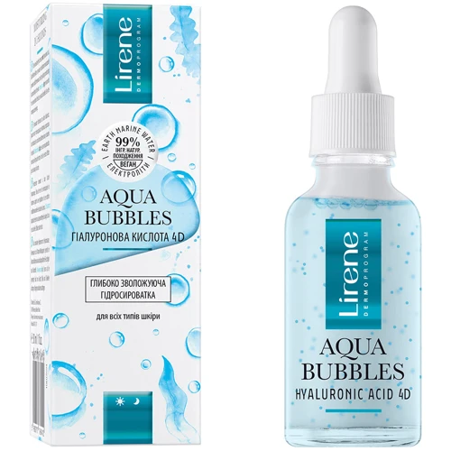Lirene Aqua Bubbles Hyaluronic Acid 4D Deeply Moisturizing Hydroserum Гидро-Сыворотка для лица 30 ml