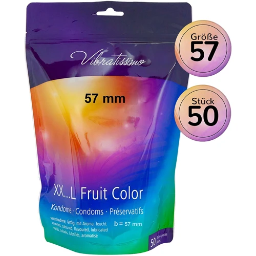 Презервативы Amor Vibratissimo XX... L Fruit Color, 57 мм, 50 шт.: Тип Ароматизированные