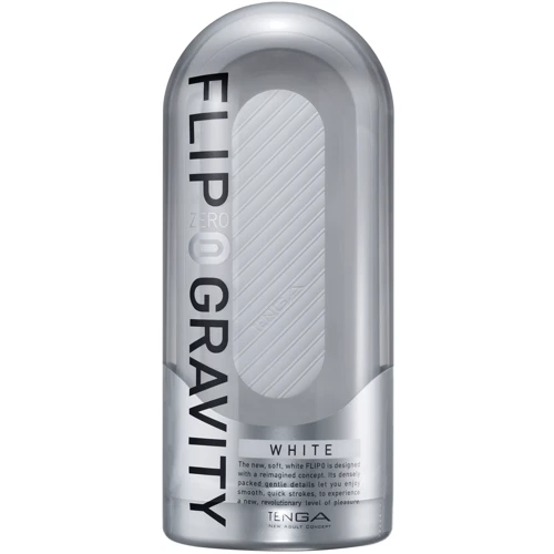 Мастурбатор Tenga Flip Zero GRAVITY White, изменяемая интенсивность стимуляции, раскладной