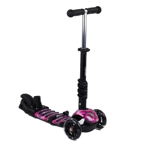Самокат Best Scooter черно-розовый (71905): Тип колес литые