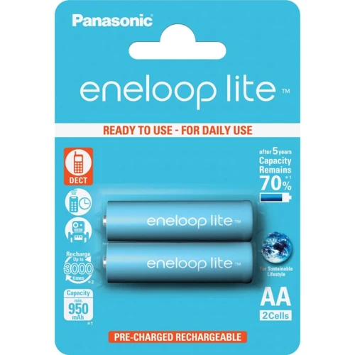 Panasonic Eneloop Lite AA 950mAh NI-MH * 2 (BK-3LCCE/2BE)