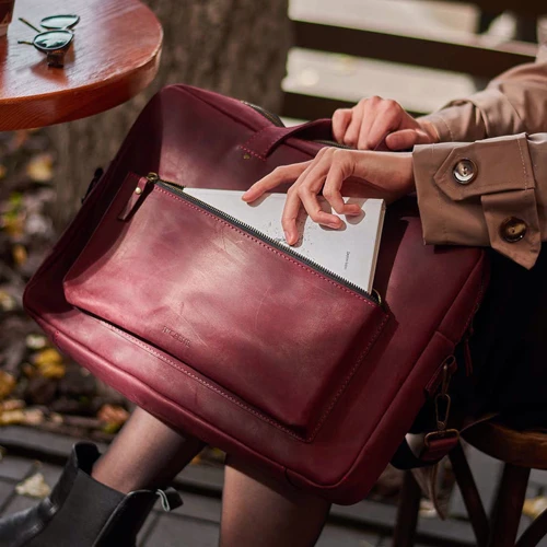 INCARNE Handmade Leather Laptop bag Biz Bordo for MacBook 13-14": Сумісність MacBook 13-14"