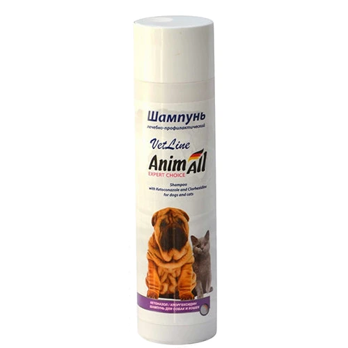 Шампунь AnimAll Vet Line для собак с хлоргексидином и кетоконазолом 250 мл