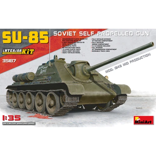 Сборная модель MiniArt САУ СУ-85 с полным интерьером (MA35187)