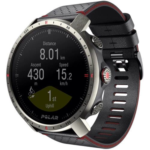 Смарт-годинник Polar Grit X Pro Titan Perforated Leather Strap (725882058726)