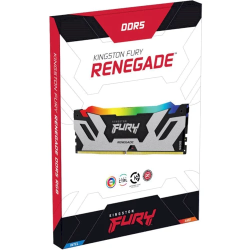 Kingston FURY 32 GB (2x16GB) DDR5 6400 MHz Renegade Silver RGB (KF564C32RSAK2-32)