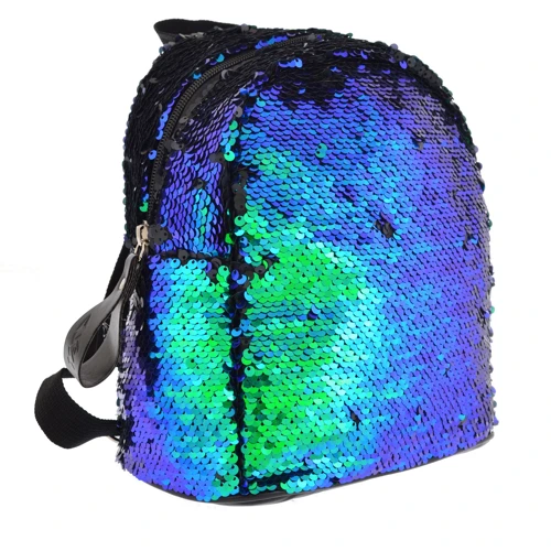 Рюкзак молодіжний з паєтками YES GS-02 "Green Sequins" (557653)