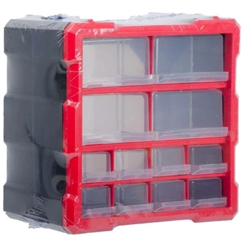 Intertool BX-4024 Органайзер 10.5" 265x260x160мм, 12 ячеек.: Материал пластик