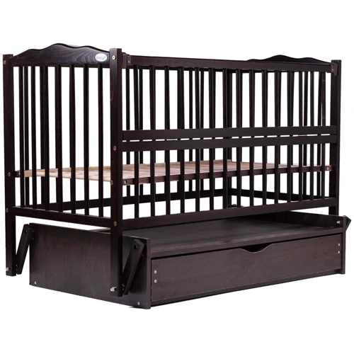 Кровать Babyroom Веселка маятник, ящик, откидной бок DVMYO-3 бук венге (622006)