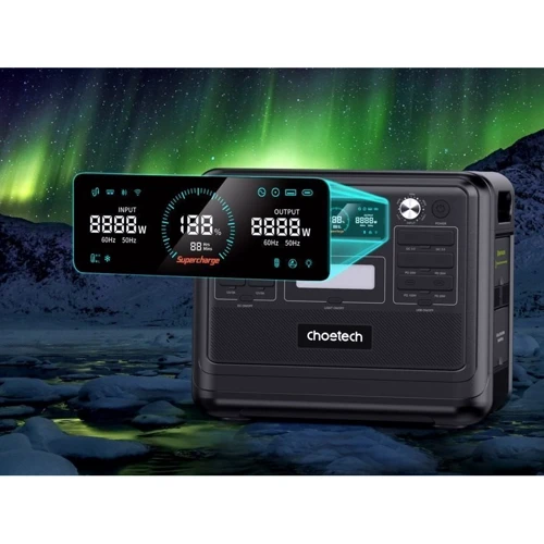 Зарядная станция Choetech 2400W 2048Wh Black (BS008) UA фото 9