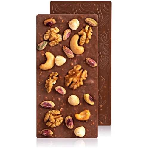 Шоколад молочний Laviva Chocolate Milk chocolate "Nuts" 33.6 % Горіхи 90 г (UA-0038)