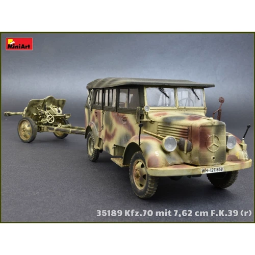 Збірна модель MiniArt MA35189 Армійський Автомобіль Kfz.70 з гармати 7,62 cm F.K. 39 (r) фото 4