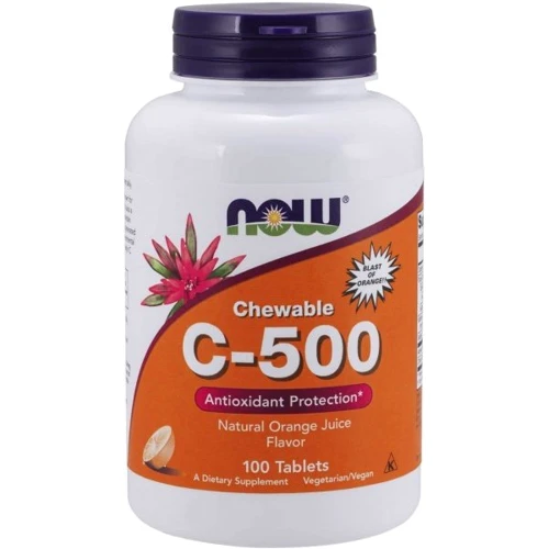 Now Foods Chewable C-500, Orange Juice Flavor, 100 Tablets (NOW-00630)