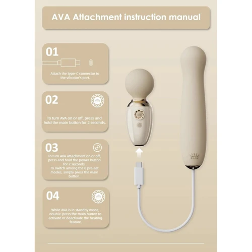 Стимулятор Zalo AVA Attachment Ivory White для смарт-вибромассажера Zalo – AVA