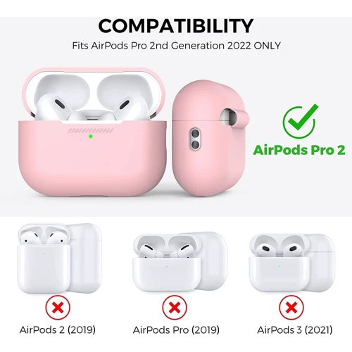 Чехол для наушников AhaStyle Silicone Case with strap Pink (X003E43NGX) for Apple AirPods Pro 2 фото 1
