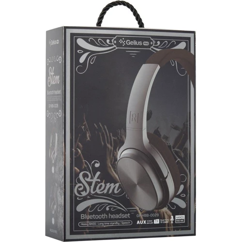 Наушники Gelius Ultra Stem GL-HBB-0029 Black/Brown: Тип конструкции накладные