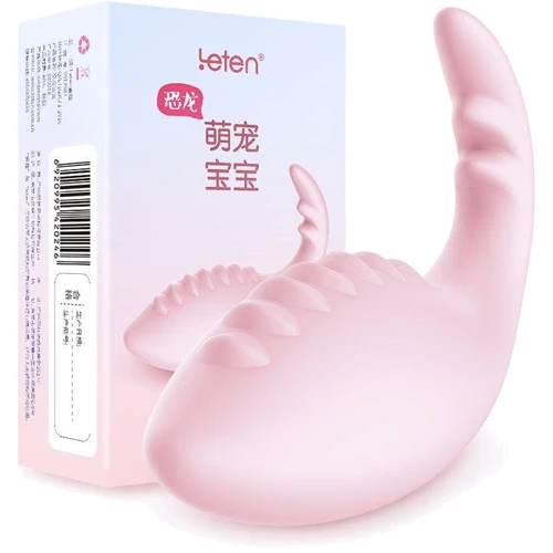 Вибратор-яйцо Leten Dinosaur Baby Pink