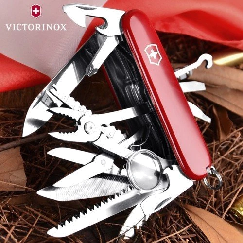 Мультитул Victorinox Swisschamp 91мм / 33предметов / червоний (1.6795): Кількість функцій 33