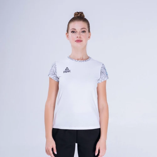 Спортивная футболка Peak FS-UW1904NOK-WHI 40 белая с принтом