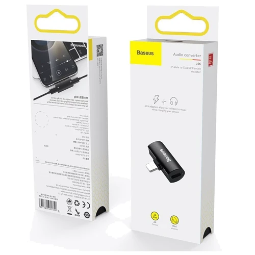 Адаптер Baseus Adapter L46 Lightning to 2xLightning Black (CAL46-01) фото 8