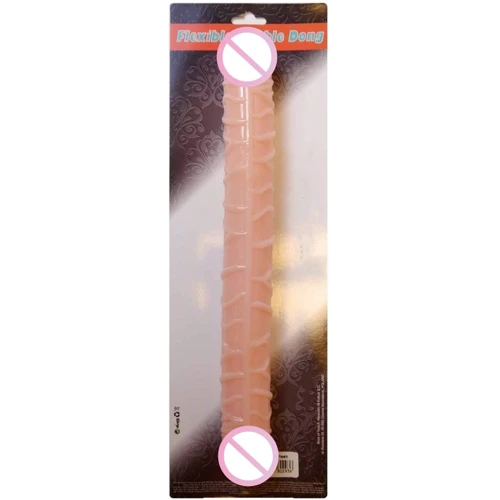 Двухсторонний фаллоимитатор BOSS Flexible Double Dong Flesh