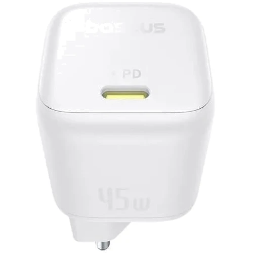 Зарядное устройство Baseus USB-C Wall Charger GaN 1C 45W White (P10176800213-00): Сила тока 2.4А и более