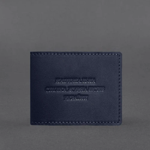 Обкладинка для посвідчення журналіста BlankNote темно-синя (BN-OP-18-navy-blue): Формат гаманця Вертикальный