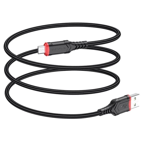 Кабель Borofone USB Cable to Micro USB 1m Black (BX67): Тип USB-C - microUSB