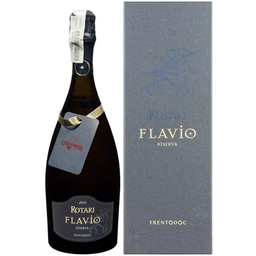 Ігристе вино Rotari Flavio Riserva 2014 біле сухе 0.75 л в сувенірній коробці (FSH_8004305011404)