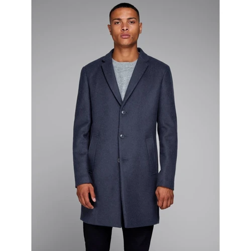 Пальто Jack & Jones 53878623 48 синее демисезон