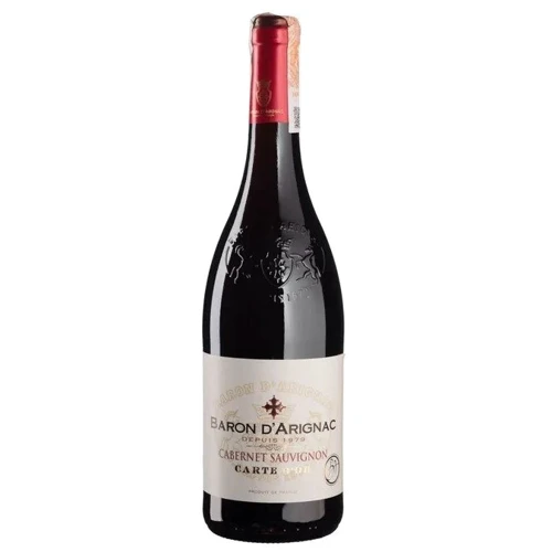 Вино Baron d'Arignac Cabernet Sauvignon IGP d'Oc красное полусухое 0.75л (BWQ4975)