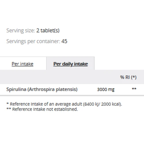 Жиросжигатель Prozis Spirulina 90 таб: Пол Унисекс