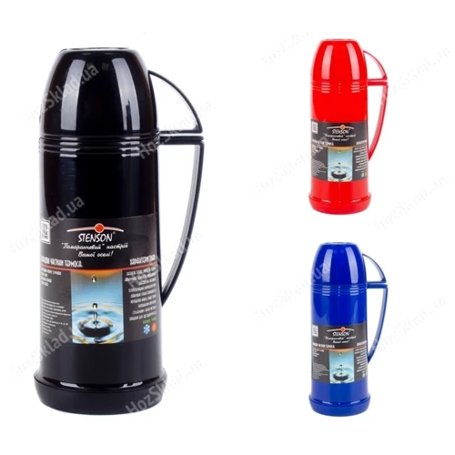 Термос Stenson 1 л со стеклянной колбой (Stenson MT-4578-10 black): Тип термос