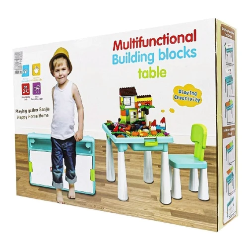 Игровой столик со стульчиком и конструктором, 515 деталей (6318)