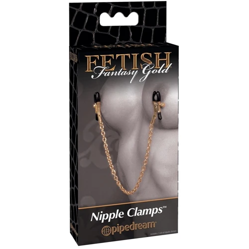 Зажимы для сосков Pipedream Fetish Fantasy Gold Chain Nipple Clamps