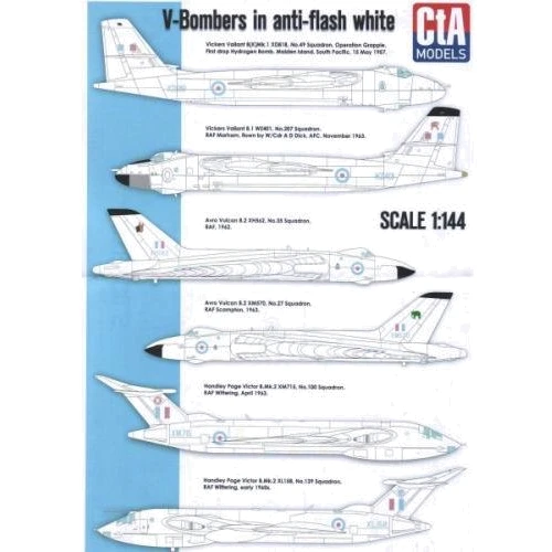Декаль CTA для повоєнних важких бомбардувальників Британії (CTA14401)