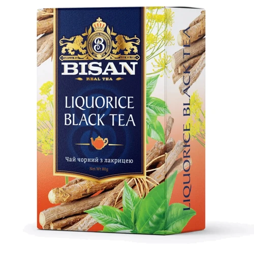 Чай Bisan черный Liquorice Black Tea 80 г (4820186122572)