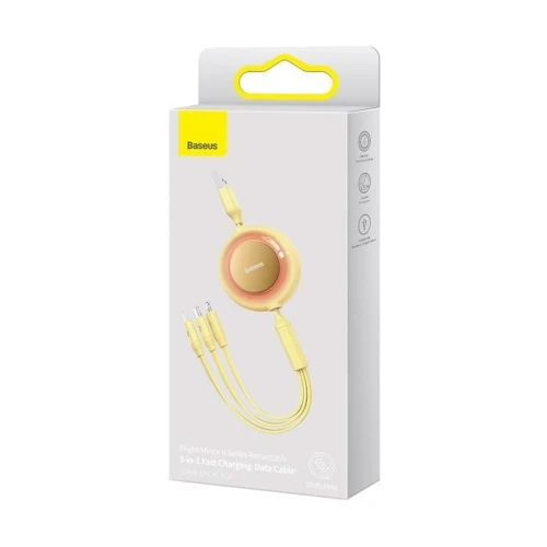 Кабель Baseus USB Cable to Micro USB/Lightning/Type-C Bright Mirror 2 Series 3.5A 1.1m Yellow (CAMJ010011) фото 8