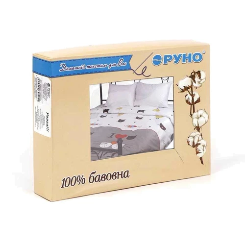 Комплект постельного белья Руно Му саt сатин семейный (6.137К_My cat): Размер пододеяльника, см 143x215