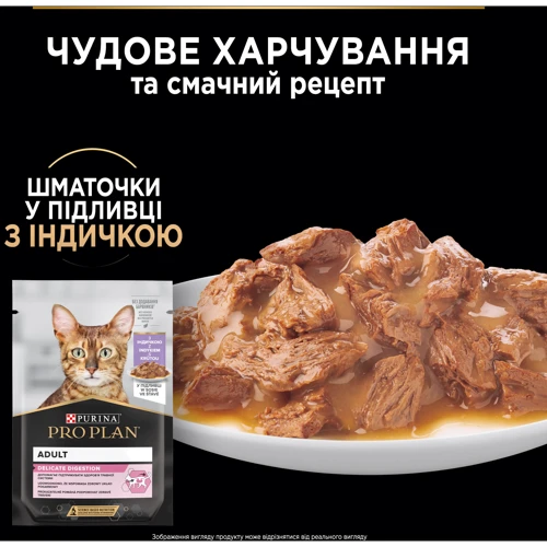 Влажный корм Pro Plan Delicate Nutrisavour с индейкой 26х85 г (7613287107848): Основные ингредиенты Индейка