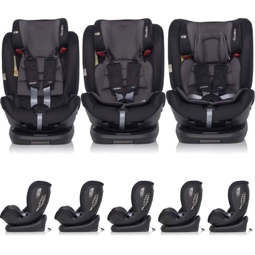 Автокресло EasyGo Convert izofix 0-36 9024-ECis-13 Iron, черный: Цвет черный
