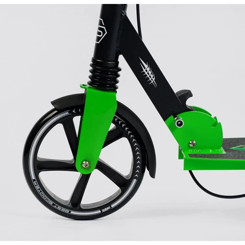 Детский двухколесный самокат с ручным тормозом Best Scooter Shark Зеленый (68471): Тип тормоза ручной