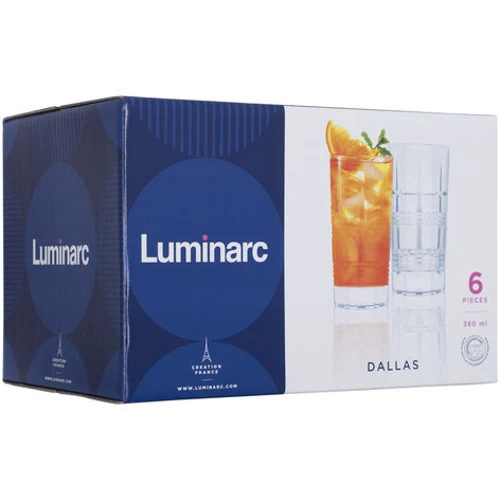 Набор стаканов Luminarc Dallas 6x380 мл (P6611/1): Материал Ударопрочное стекло
