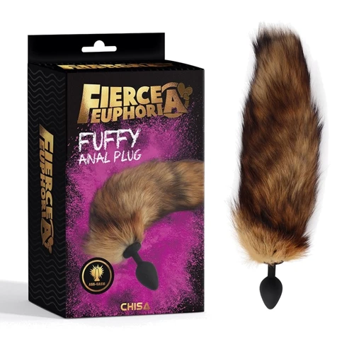 Анальная пробка с хвостом Fierce Euphoria Fuffy Anal Plug