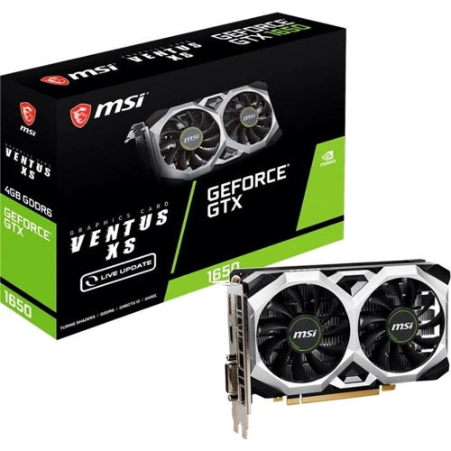 Видеокарта MSI GeForce GTX1650 4GB VENTUS XS V1 (GTX_1650_D6VENTUSXSV1): Тип памяти GDDR6