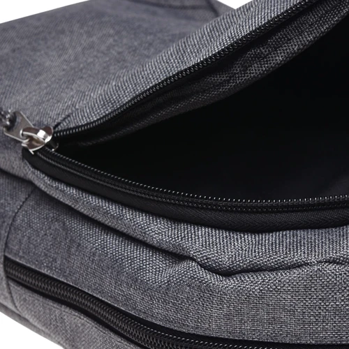 Чоловіча сумка-слінг Nevy Fabric сіра (V902v-grey): Застібка Блискавка