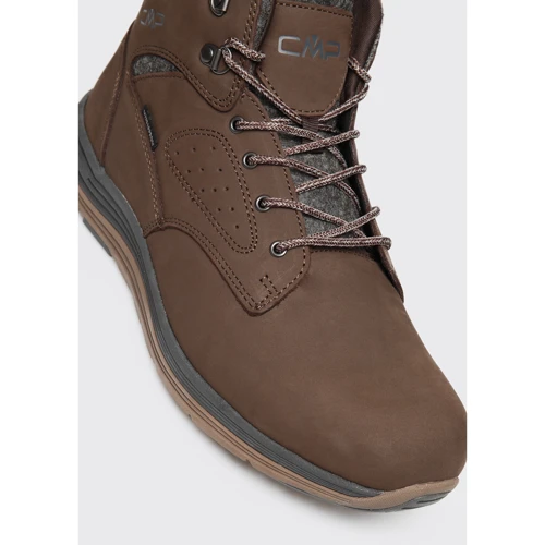Ботинки CMP Nibal Mid Lifestyle Shoe WP (39Q4957-00QF) 39 (40) коричневые натуральный нубук зима фото 4