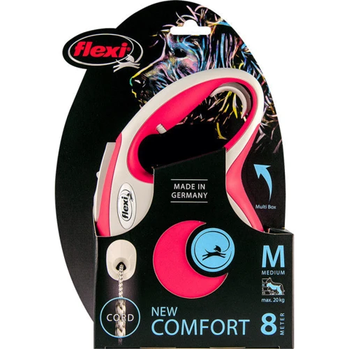Поводок-рулетка Flexi New Comfort М до 20 кг 8 м красный (4000498043127): Тип шнура Трос