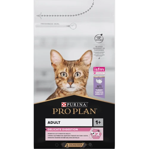 Сухой корм Pro Plan Delicate Digestion для кошек с чувствительным пищеварением с индейкой 14 кг (7613287887726)